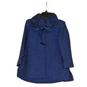 Ali Miles Navy and Black Striped Jacket